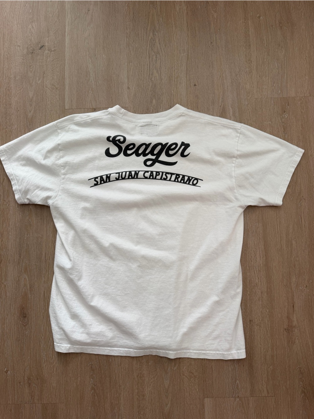 Seager White Short Sleeve Graphic Tee